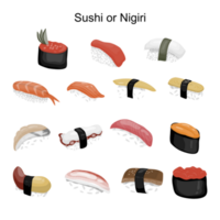 Sushi o nigiri illustrazione png