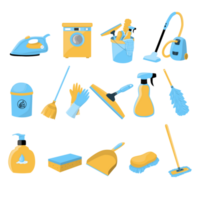 Set collection of Cleaning equipment png