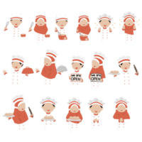 conjunto colección de pequeño cocinero png