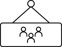 Three user icon in board. vector