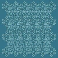 Line art of abstract design pattern on blue color background. vector