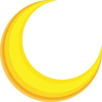 Shiny yellow moon on white background. vector