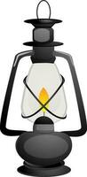 Retro lamp or lantern illustration in flat style. vector