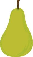 Green pear on white background. vector