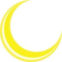 Shiny yellow moon on white background. vector