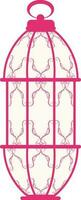 Abstract pink traditional lantern. vector