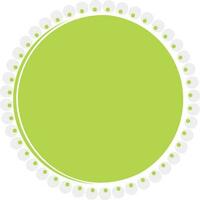 Decorative round frame icon. vector