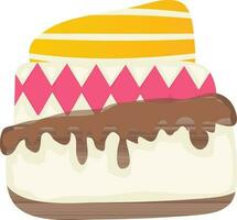 ilustración de vistoso cumpleaños pastel. vector