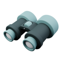Enhance your outdoor camping experience with this lifelike 3D icon of binoculars. png