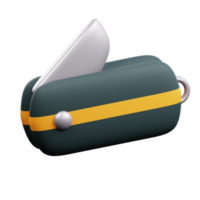 Be equipped for outdoor survival with this 3D icon of a folding knife. Perfect for camping, hiking, and outdoor-themed designs. png