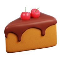 Indulge in the decadent pleasure of melted chocolate cake adorned with creamy goodness and topped with juicy cherries. png