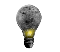 watercolor painting light bulb png. png