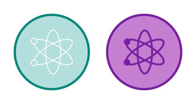 icono de vector de átomo