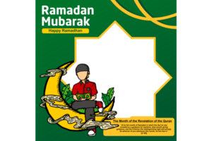 Islam conception - Cadre avec Ramadan événements thème conception png