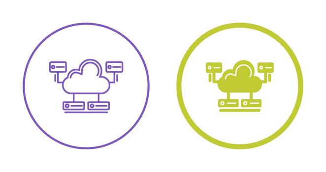 Cloud Database Vector Icon