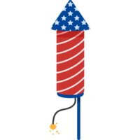 4th of July firework rocket flat. png