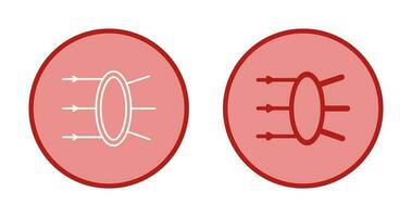 icono de vector de refracción