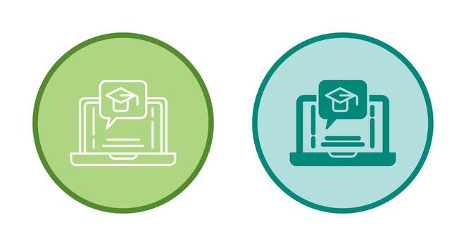 icono de vector de aprendizaje electrónico