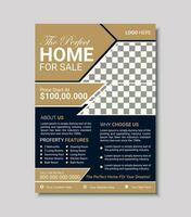 modern real estate flyer design template vector