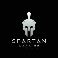 sencillo griego espartano guerrero casco logo modelo diseño, con creativo idea. vector
