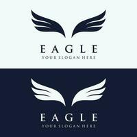 Simple eagle bird logo template design with creative idea.Vector illustration. vector