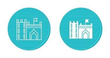 Castle with Flag Vector Icon