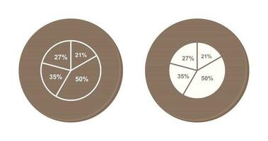 icono de vector de gráfico circular