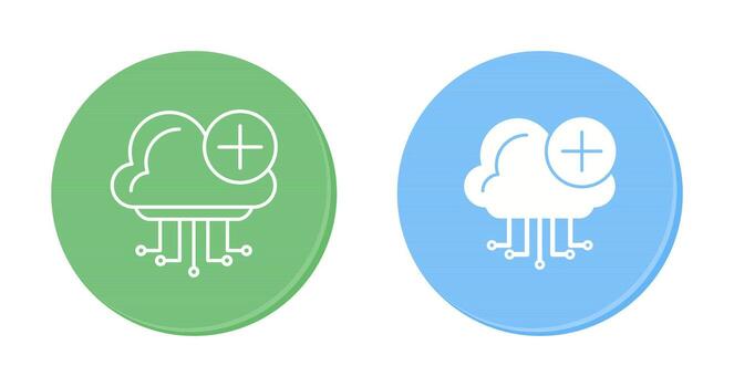 icono de vector de computación en la nube
