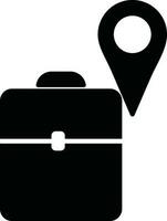 Briefcase with map pointer. vector