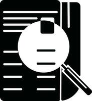 document with magnifying glass. vector