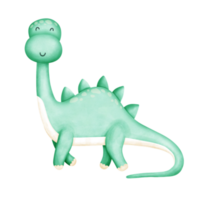 söt dinosaurier vattenfärg element design. png