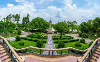 Morning at Ben Duoc Temple, Cu Chi, Ho Chi Minh city, Vietnam. The historic district revolutionary beside Cu Chi tunnel, a famous base of revolutionary Vietnam before 1975. Travel concept photo