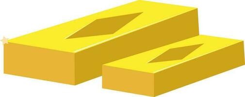 Flat illustration of gold bricks. vector