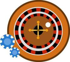 Illustration of roulette wheel. vector