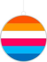 Colorful, decorative christmas ball icon. vector