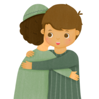 Muslim Characters Hug png