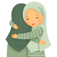 Muslim Characters Hug png