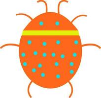 Illustration of a ladybug in flat style. vector