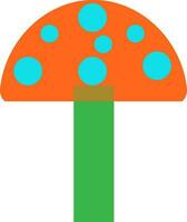 Isolated mushroom in flat style. vector
