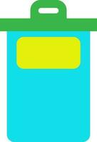 Isolated dustbin in flat style. vector