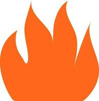 Flat style fire in orange color. vector