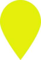 Illustration of a drop made by yellow color. vector