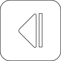 Music player button icon in stroke style. vector