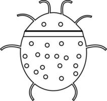 Flat style ladybug icon. vector