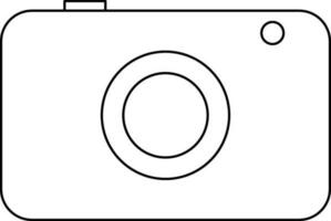 Stroke style of camera icon for capture picture. vector