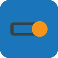 Button icon in mobile for application in color. vector