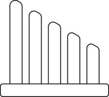 Stroke style of network icon for signal purpose. vector