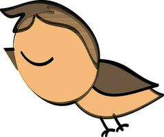 caricature character of bird in flat style. vector