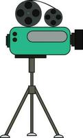 Illustration of video camera. vector