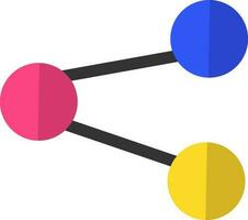Flat style illustration of networking connection. vector